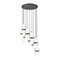 Z-Lite Cayden Chandelier, 11-Light, 24 In.W x 16.75 In.H, Matte Black/Clear + Etched Opal 1946P-11R-MB - alternate 1